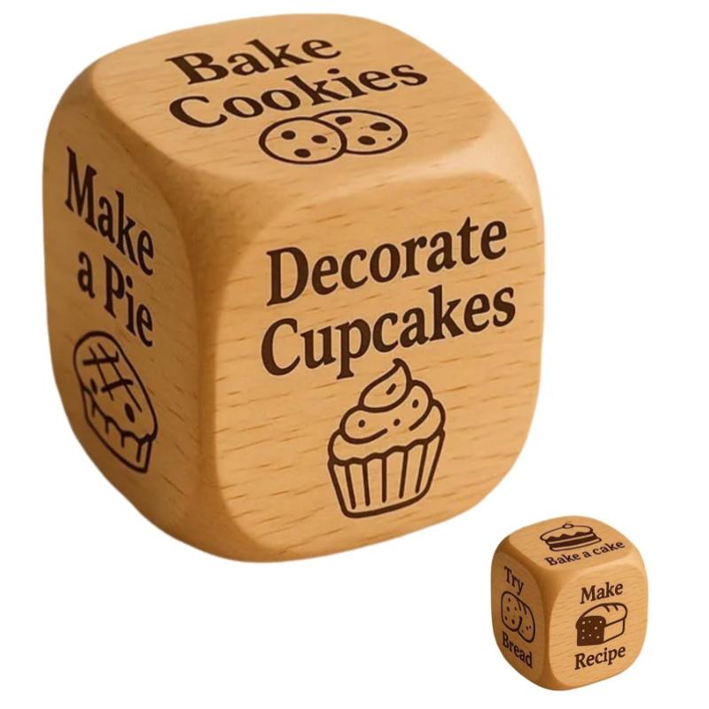 Book Party Games - Handmade Wooden Decision Dice Funny Interactive