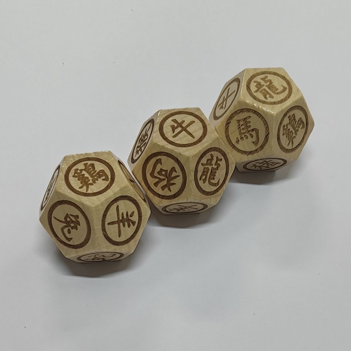 Zodiac Party Games - 12-Sided Wooden Chinese Zodiac Dice Set,