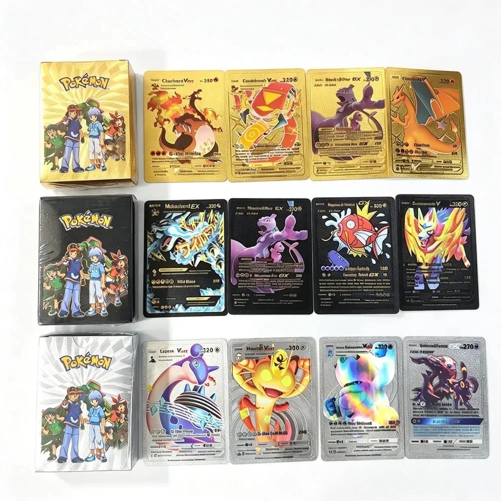 55PCS Pokémon Gold Foil Cards  - đánh giá và giá Party Games In Spanish