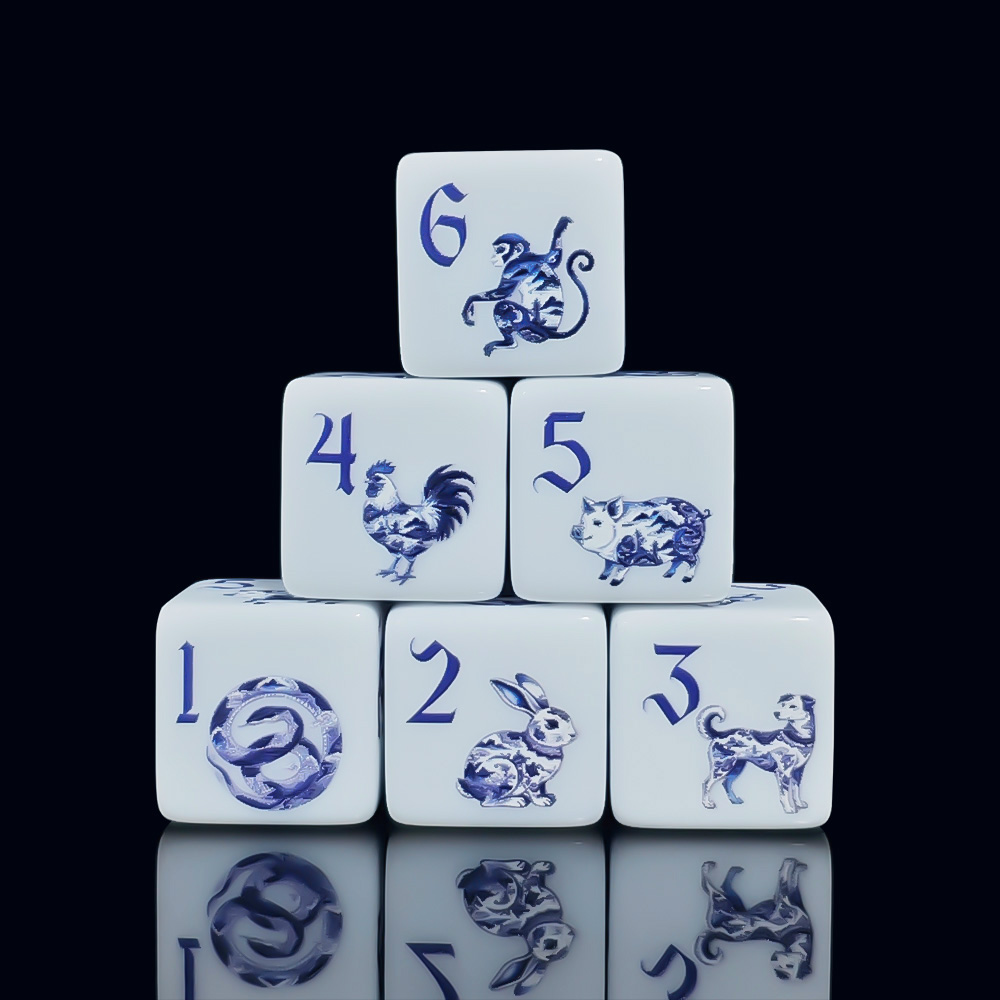 12Pcs 16MM D6 Printed Acrylic  - đánh giá và giá Zodiac Party Games