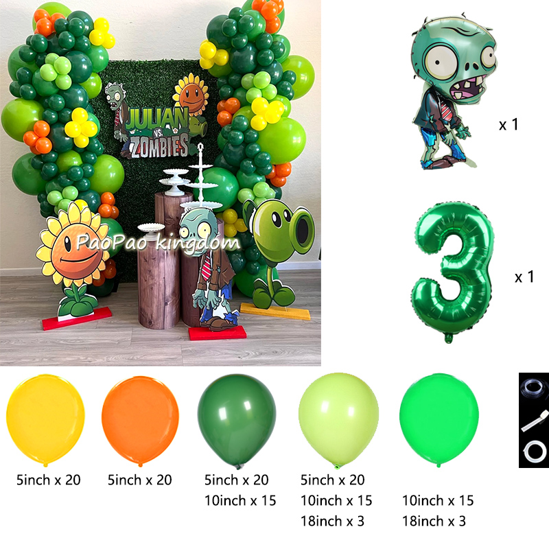 Plants Vs. Z-Zombies Balloons  - đánh giá và giá Party Games Easter For Kids