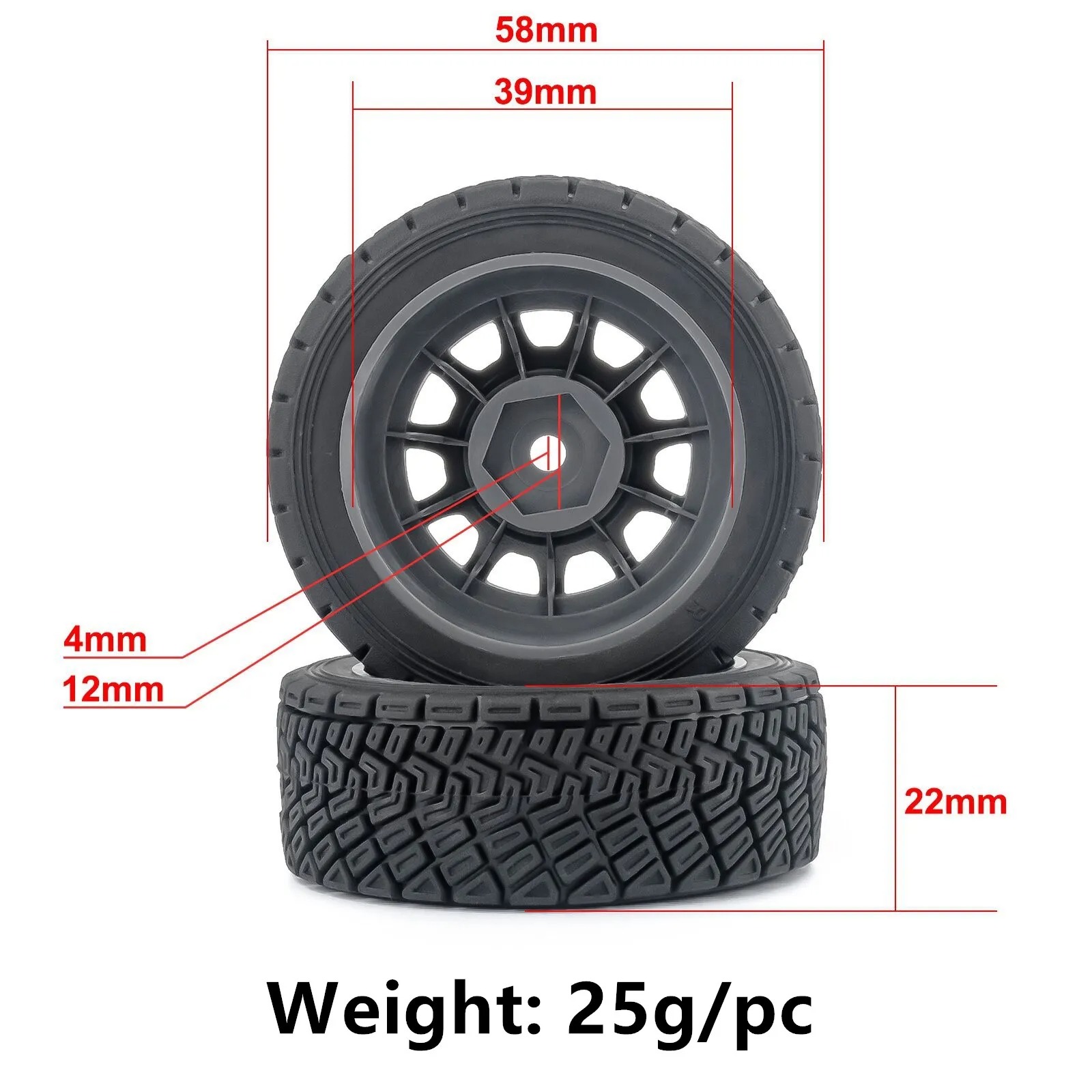 4Pcs 1/14 RC WRC Rally Tires w - đánh giá và giá Tamiya Model Rc Car