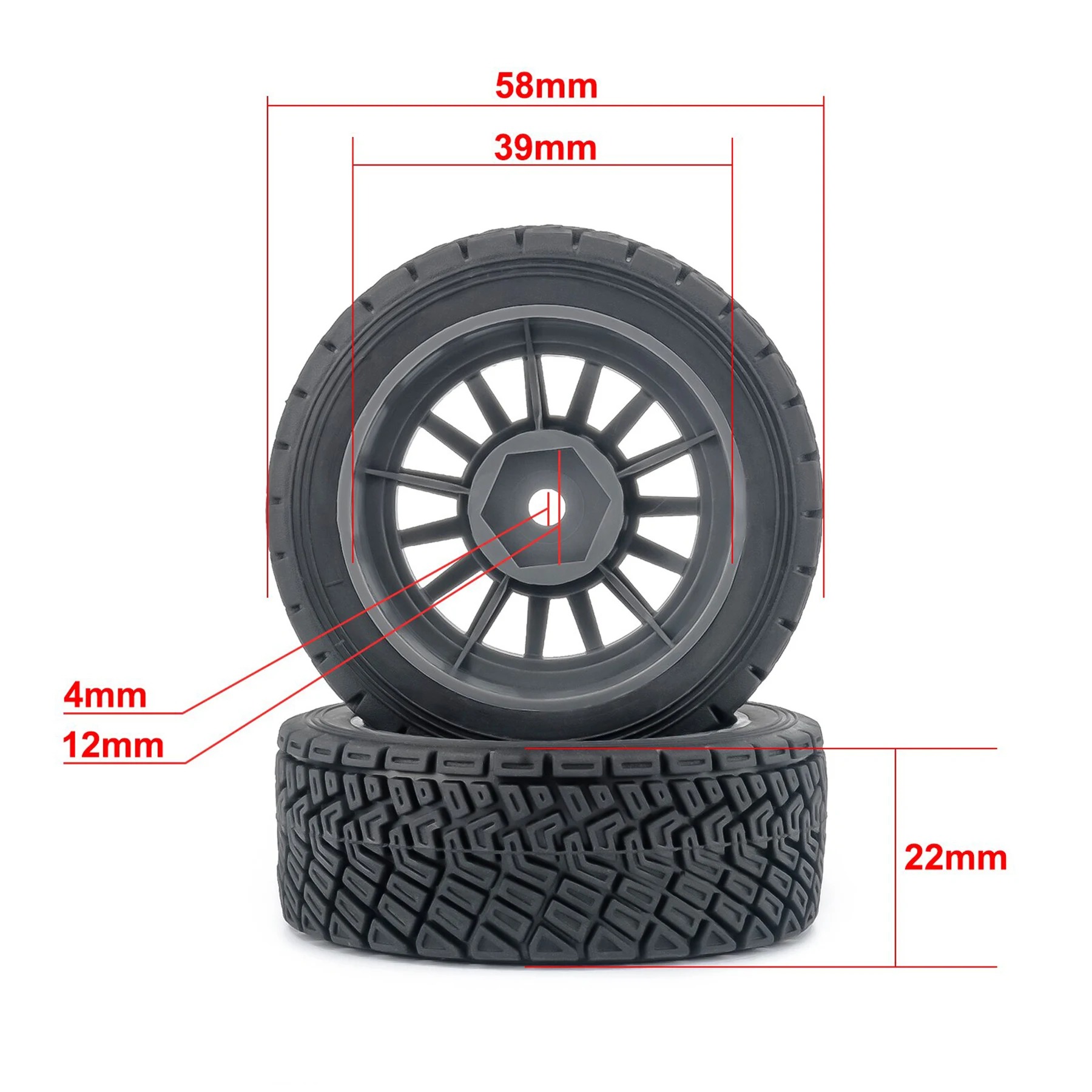 4Pcs 1/14 RC WRC Rally Tires w - đánh giá và giá Tamiya Model Rc Car