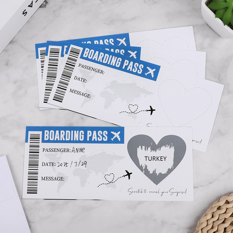 1Set Boarding Pass Scratch Off - đánh giá và giá Party Games Game Pass
