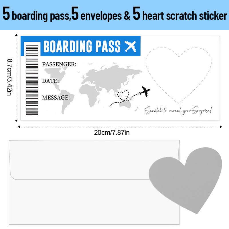 1Set Boarding Pass Scratch Off - đánh giá và giá Party Games Game Pass