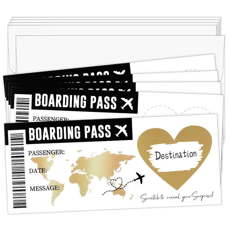 1Set Boarding Pass Scratch Off - đánh giá và giá Party Games Game Pass
