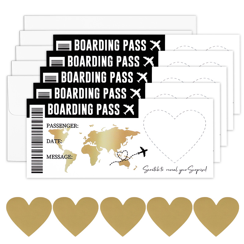 1Set Boarding Pass Scratch Off - đánh giá và giá Party Games Game Pass