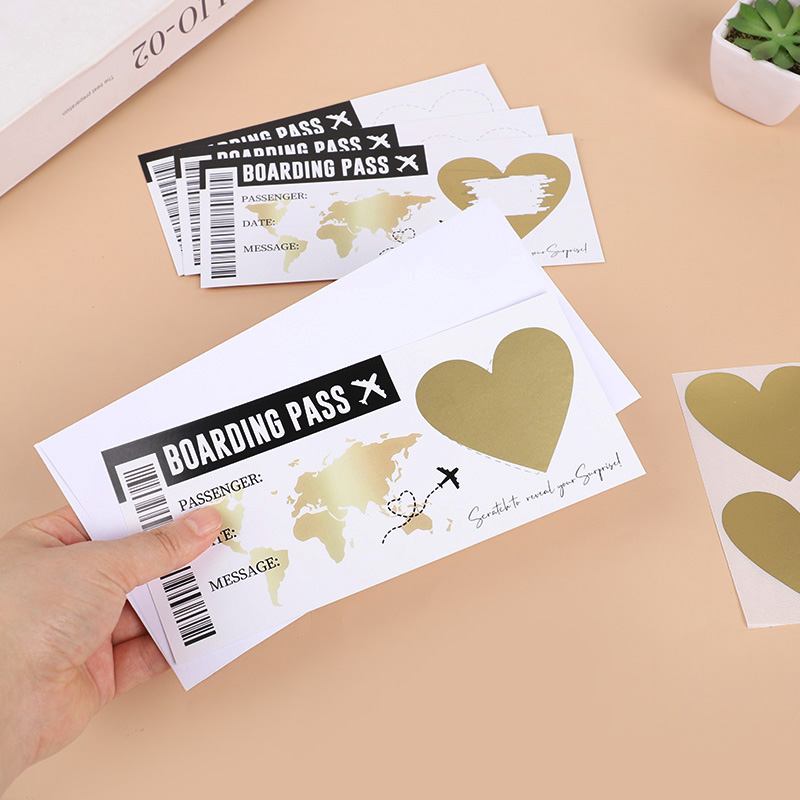 1Set Boarding Pass Scratch Off - đánh giá và giá Party Games Game Pass