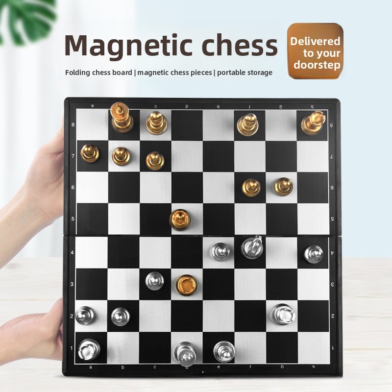 Magnetic Gold Silver Chess Set - đánh giá và giá Book Party Games