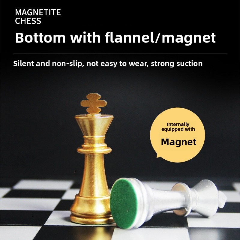 Magnetic Gold Silver Chess Set - đánh giá và giá Book Party Games