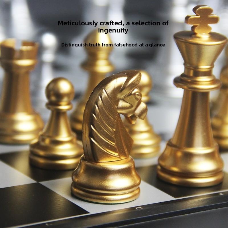 Magnetic Gold Silver Chess Set - đánh giá và giá Book Party Games